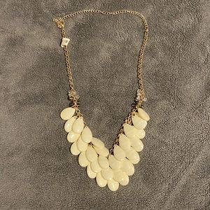 Never worn, white beaded necklace